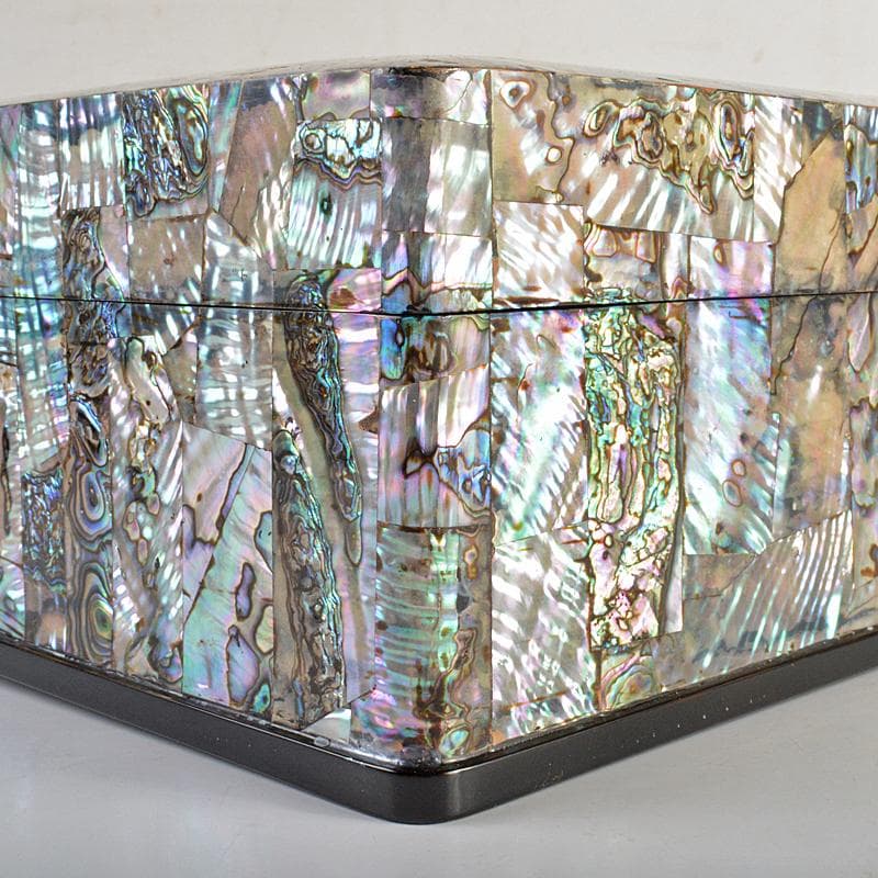 朝鮮美術　漆塗　螺鈿細工　文箱　M　R7345B