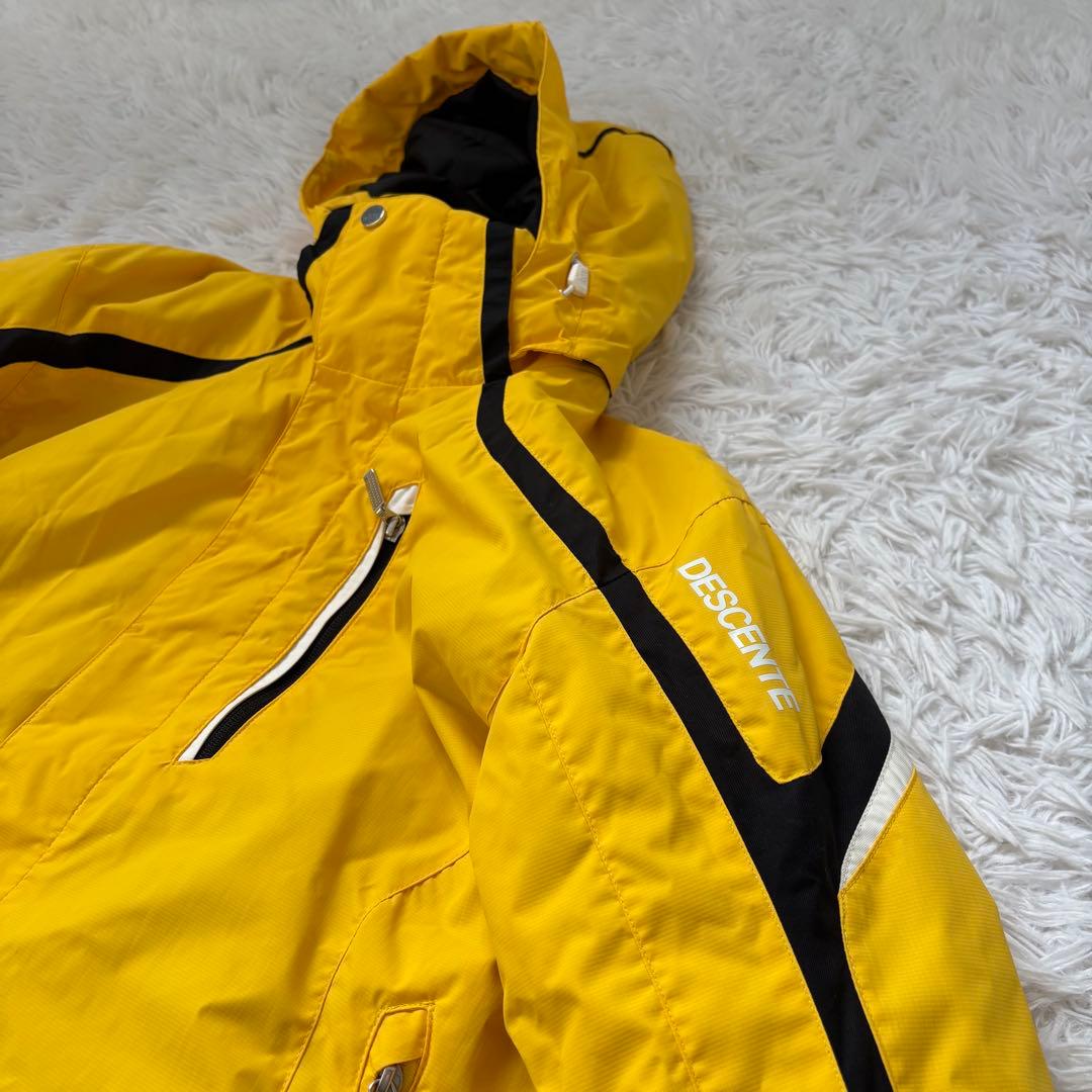 DESCENTEデサント　メンズスキーウェア上下　M イエロー　グレー