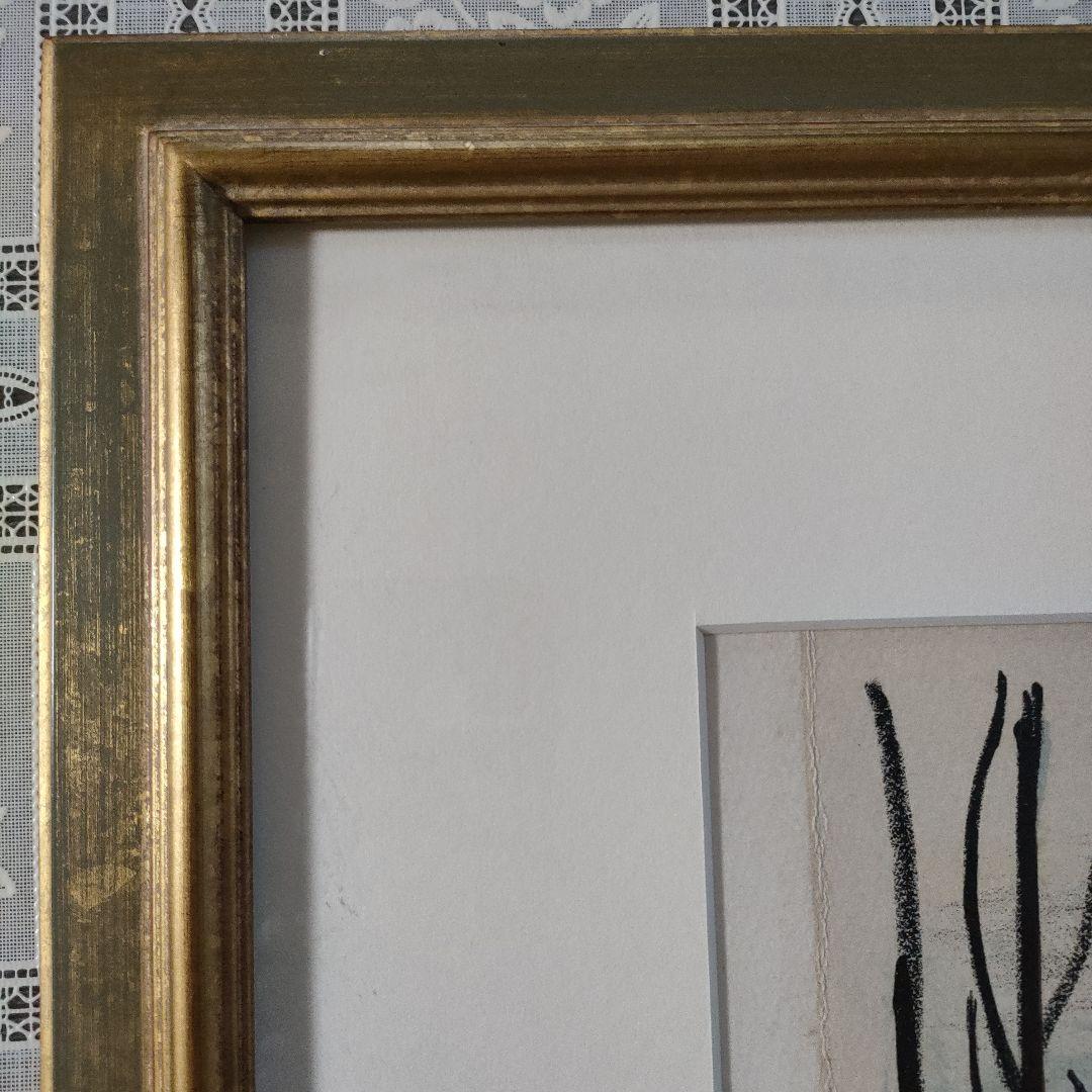 荻須高徳(文化勲章作家)　 大判リトグラフ『パリ　サン・マルタン運河』直筆サイン