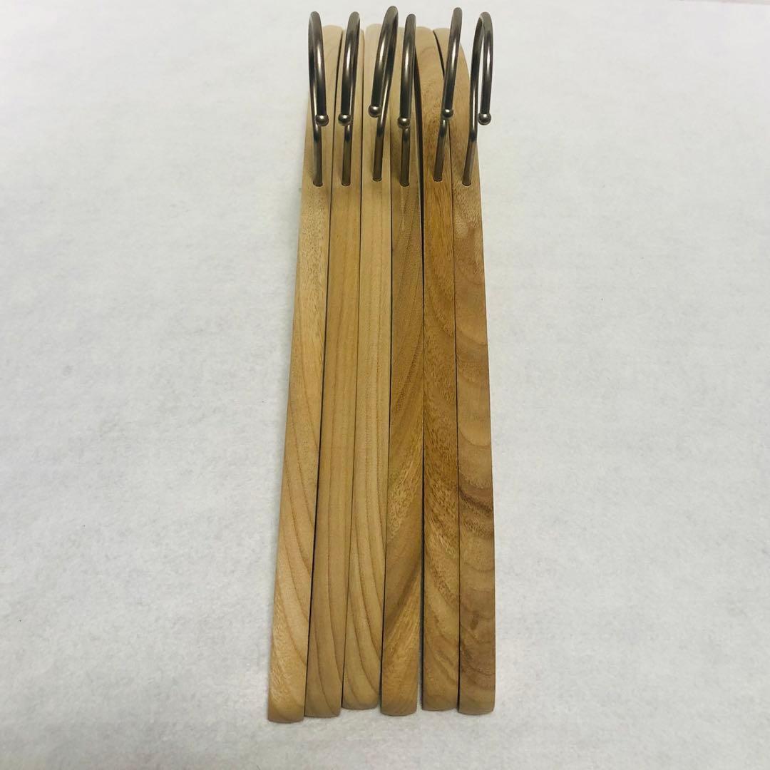 KUSU HANDMADE くすのき三日月ハンガー 42cm 6本セット