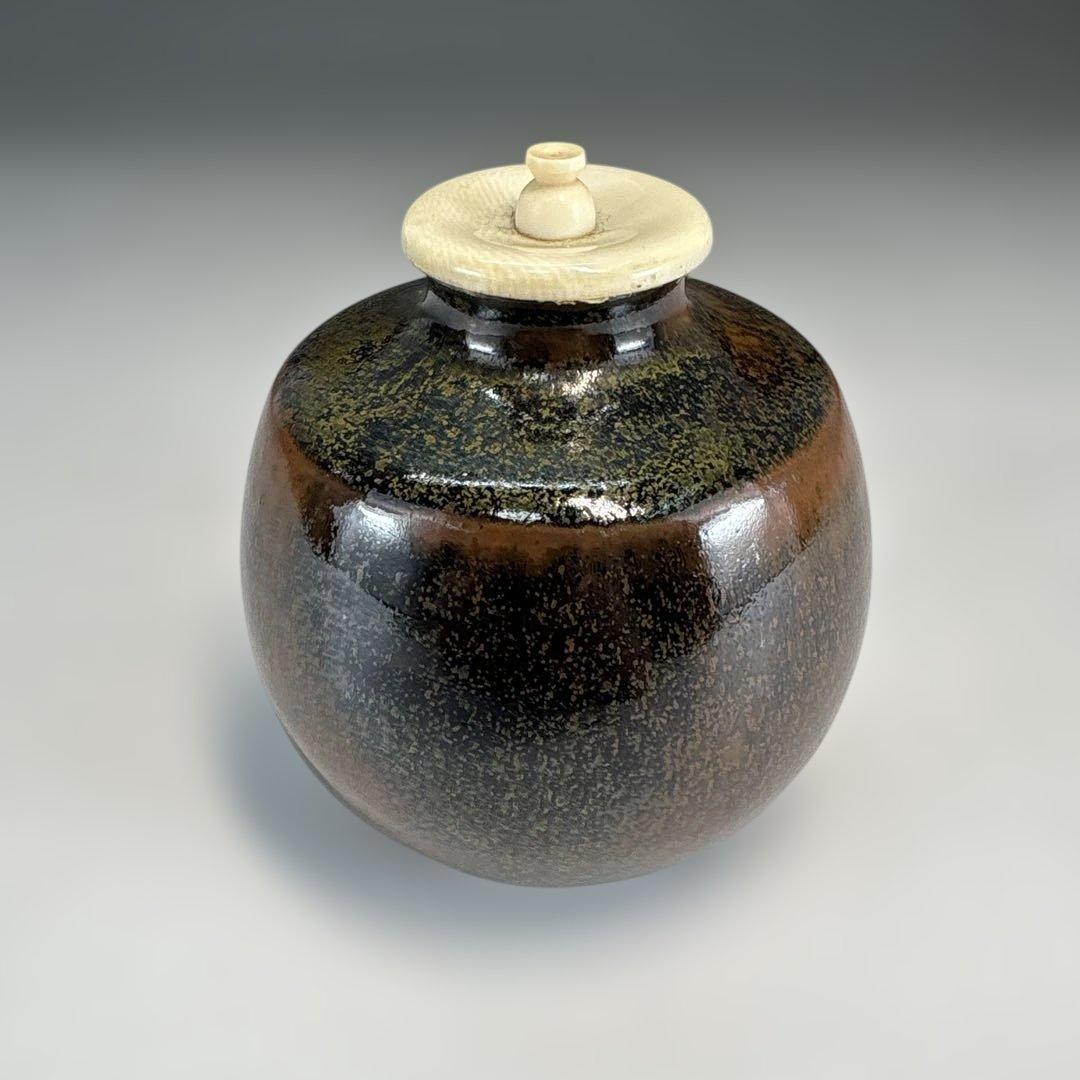 【茶道具】平安仁史造　本能寺文琳茶入（共箱）★送料込★