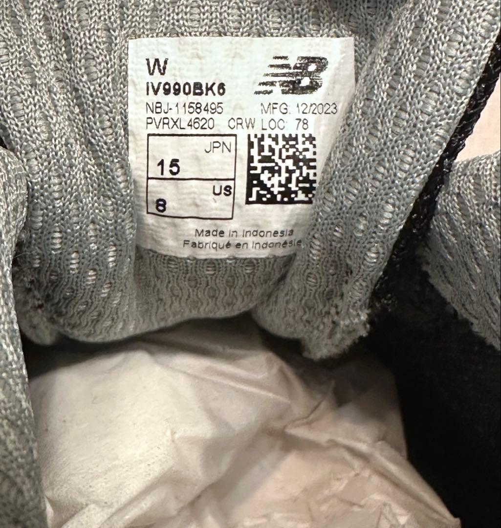 【新品】New Balance IV990BK6 KIDS 15㎝ 希少 完売