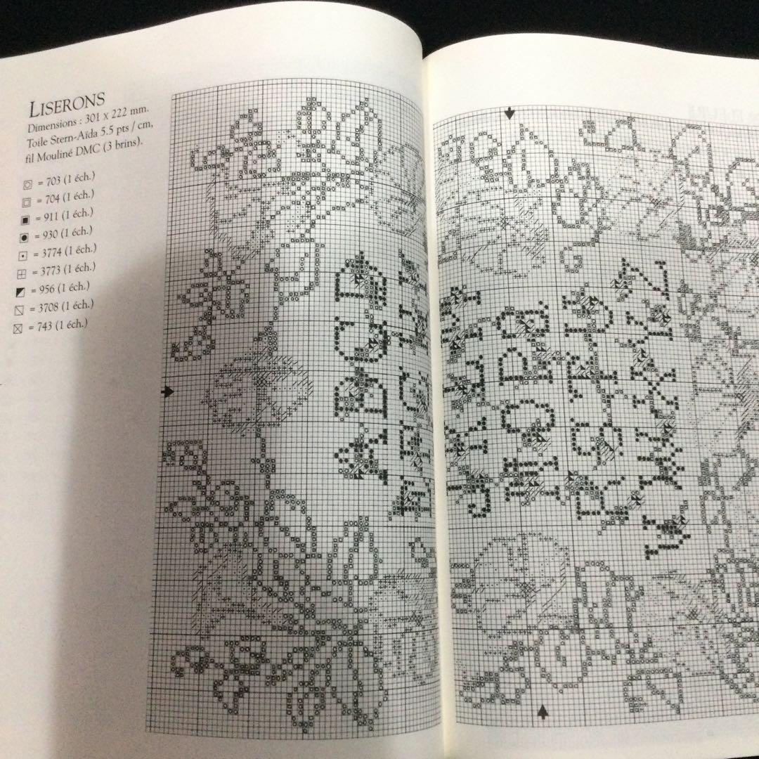 クロスステッチ　洋書　フランス語　刺繍　アルファベット　刺しゅう　図案集　作品集