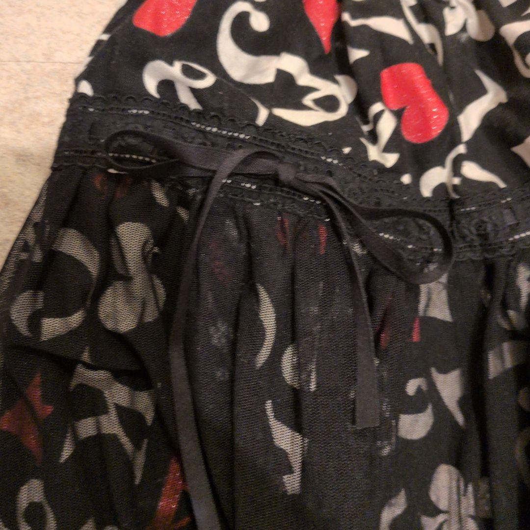 【希少】PEACE NOW 廃盤ブランド　スカート ゴスロリ 黒×レース