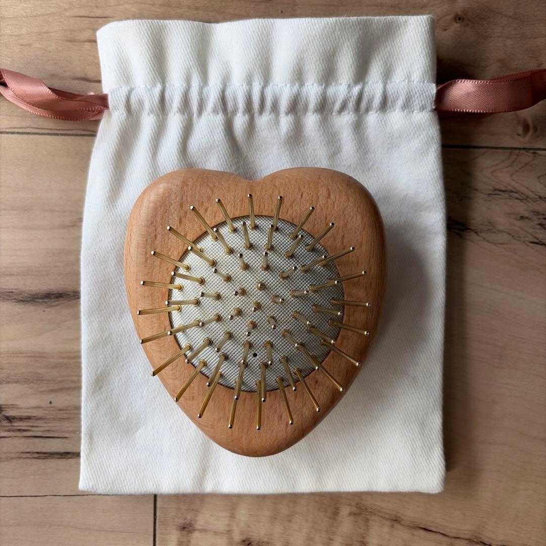 FOX スノーフォックス　カッサ　ウッドミニハート　ヘアブラシ　頭皮ケア