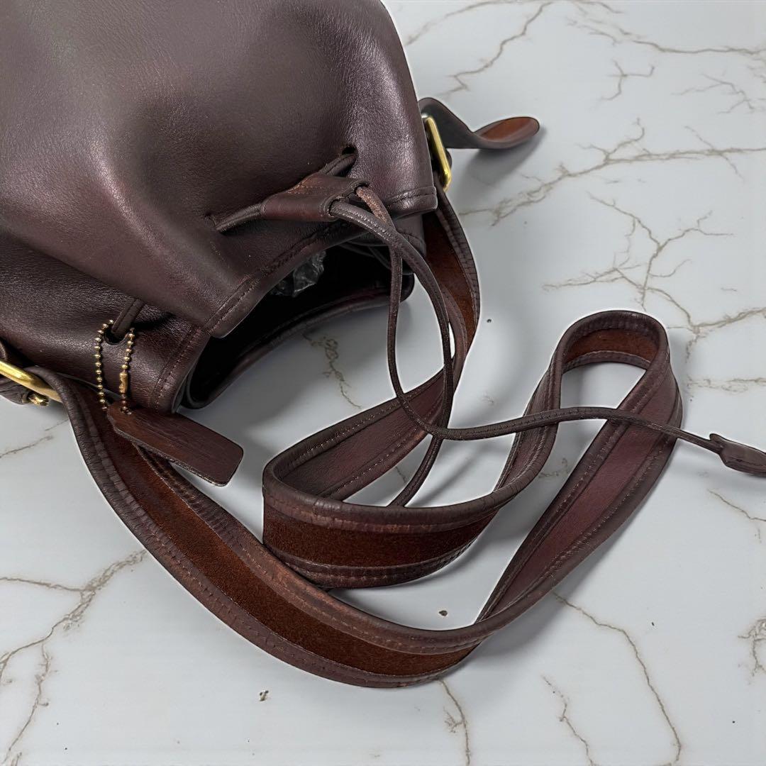 オールドコーチ coach バケツ型　ワンショルダー レザー 9952