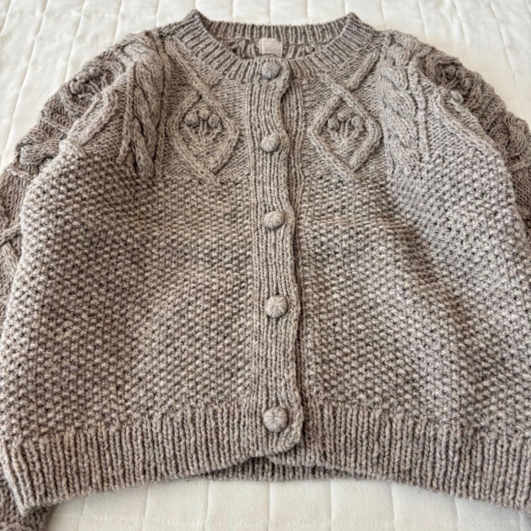 TSUHARU by Samansa Mos2 ペルーニット柄編みカーディガン