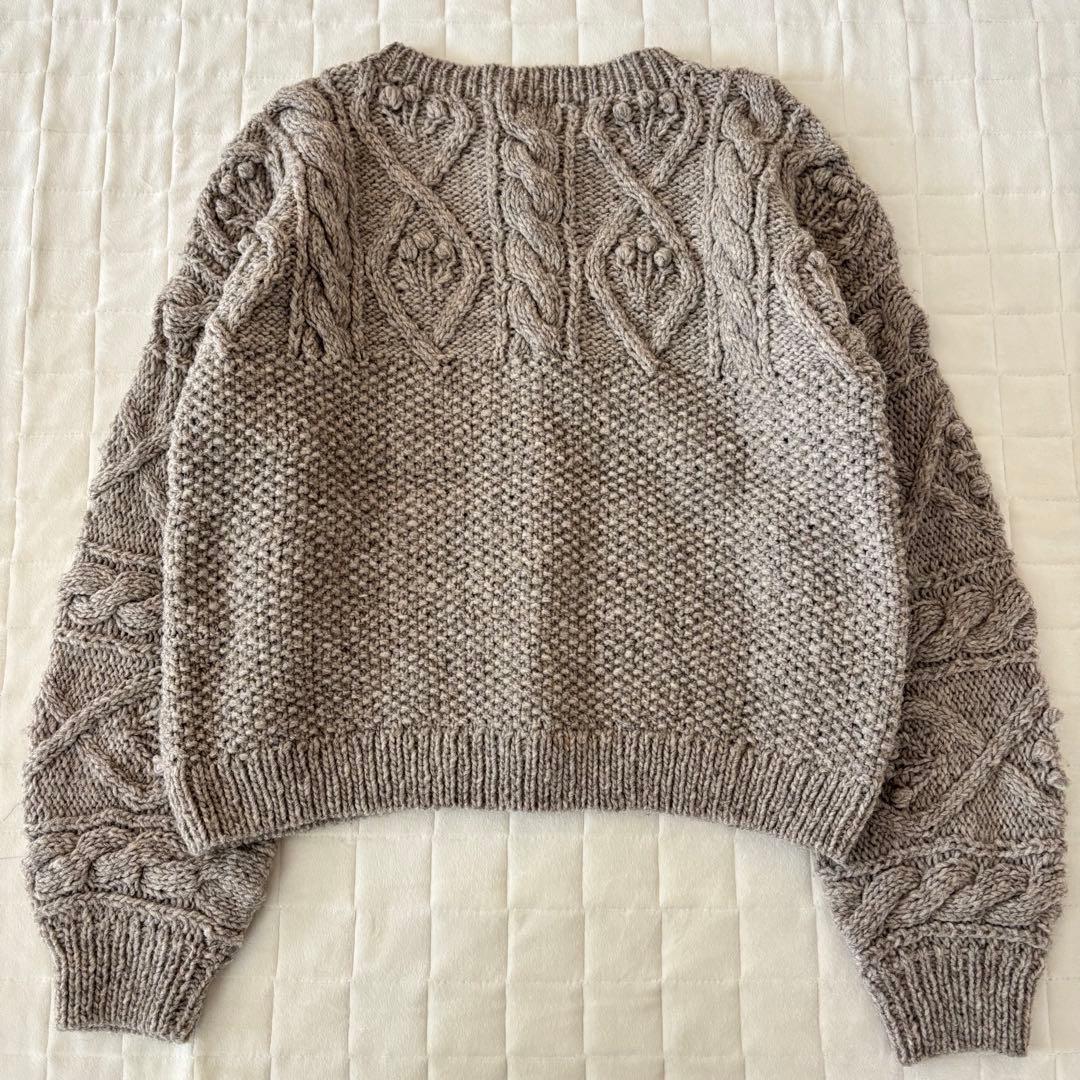 TSUHARU by Samansa Mos2 ペルーニット柄編みカーディガン