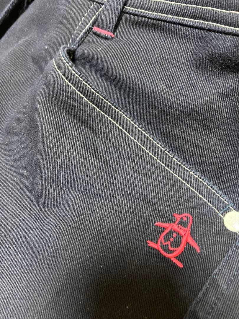 専用 未使用 マンシングウェア ゴルフ パンツ 11号 ネイビー ペンギン刺繍