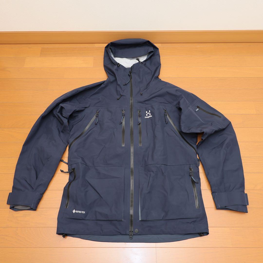 【最終値下げ】ホグロフス ヴァッシ ゴアテックス ジャケット ネイビー/ Ｌ