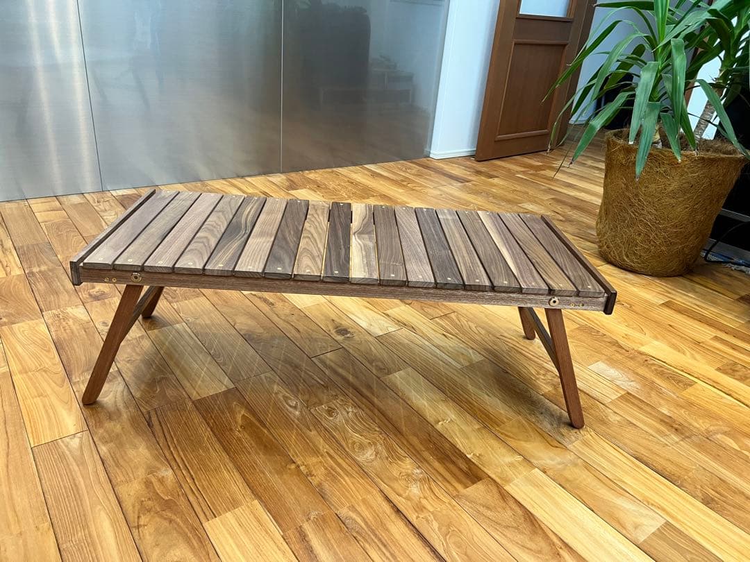 ウォルナット折り畳み脚キャンプテーブル