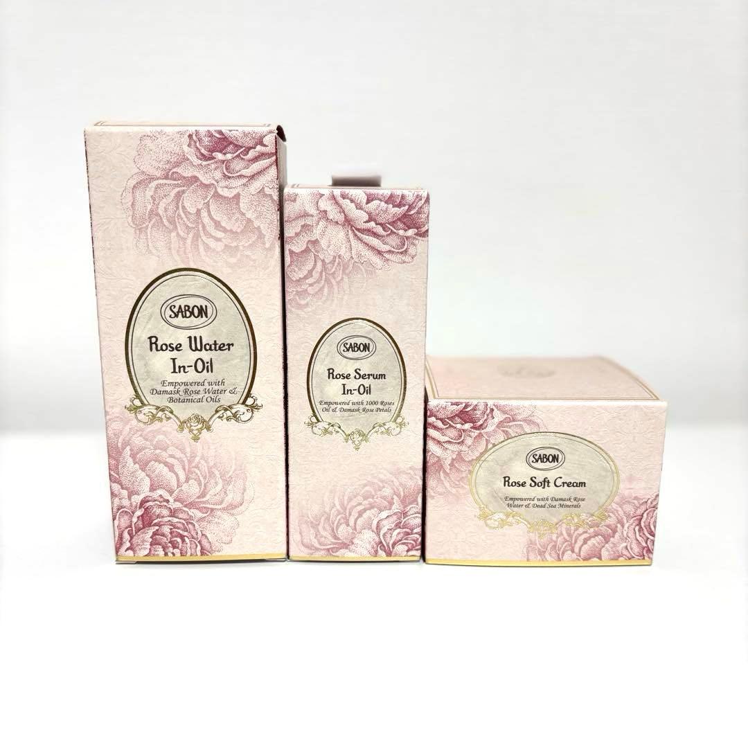 【新品未開封・新品未使用】SABON ローズフェイスケア 3点セット