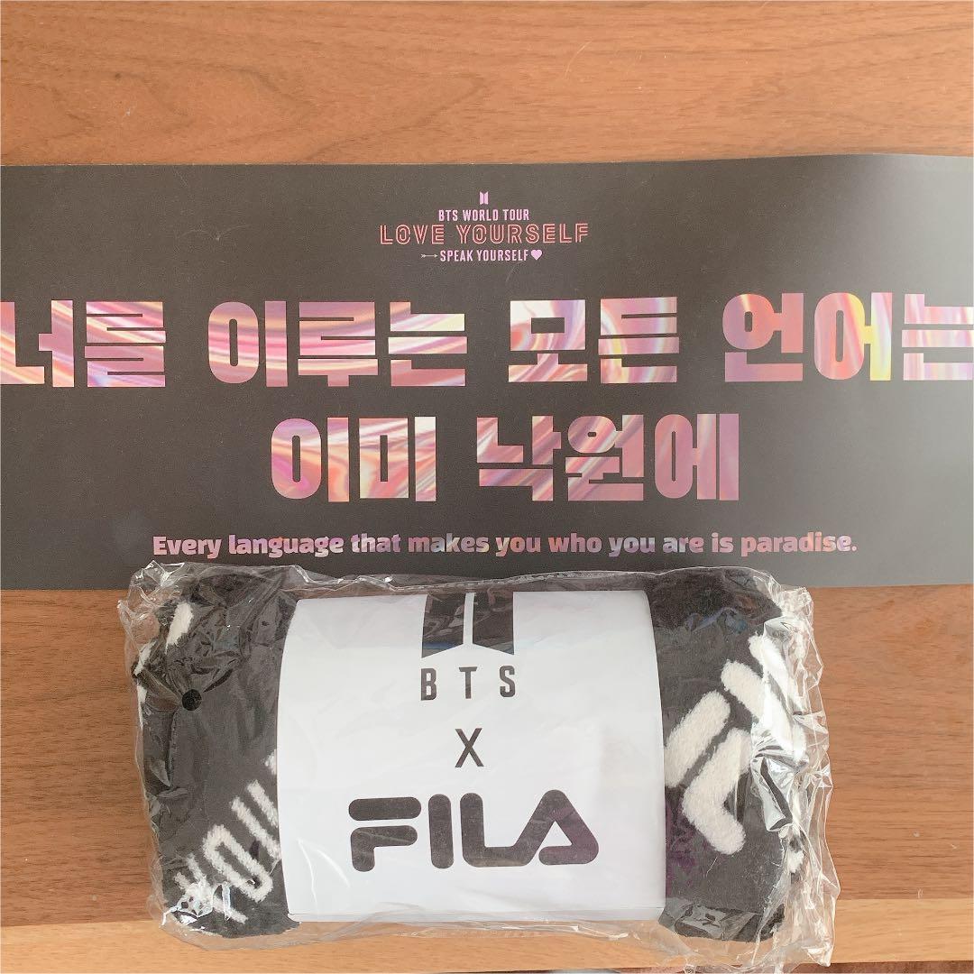 BTS ファイナルコン 公式スローガン ブランケット