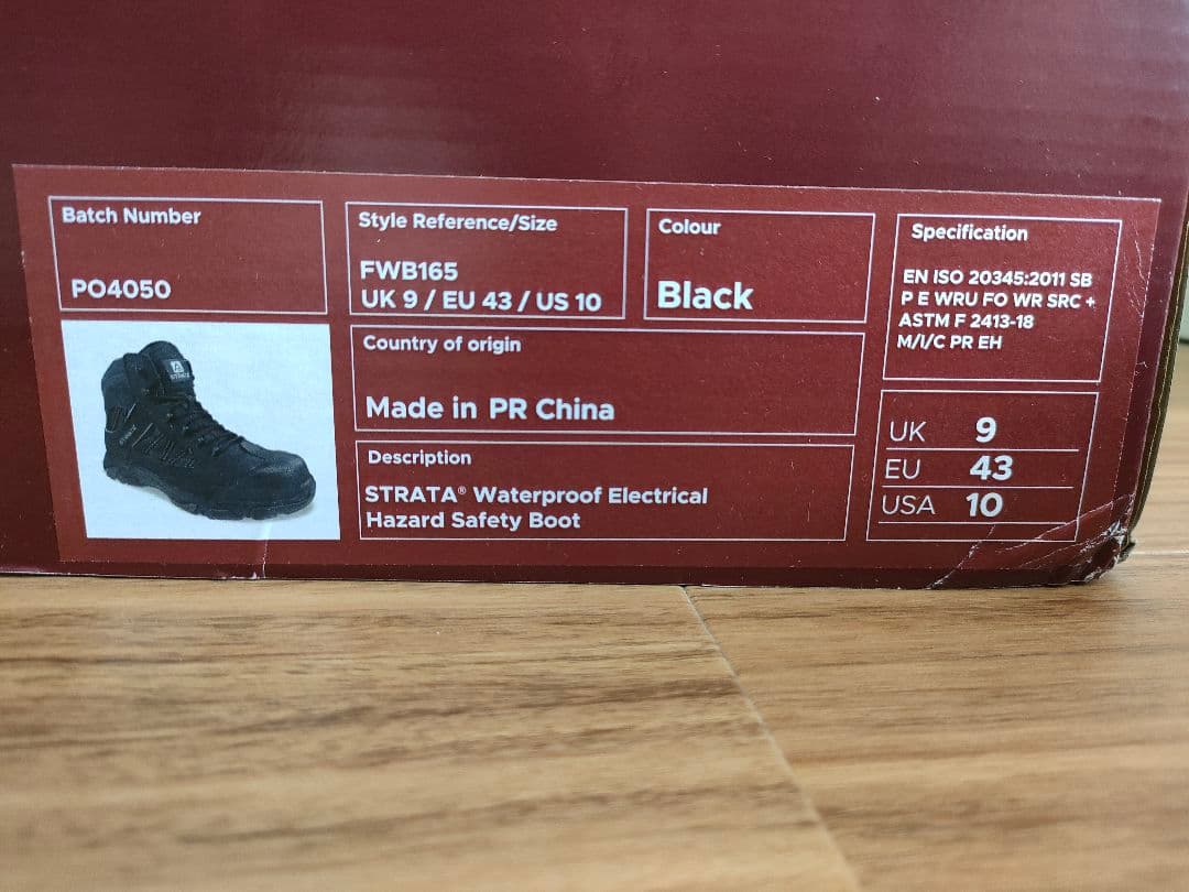 大幅値下げ【新品】STRATA 防水安全靴 28cm ブラック メンズ バイク