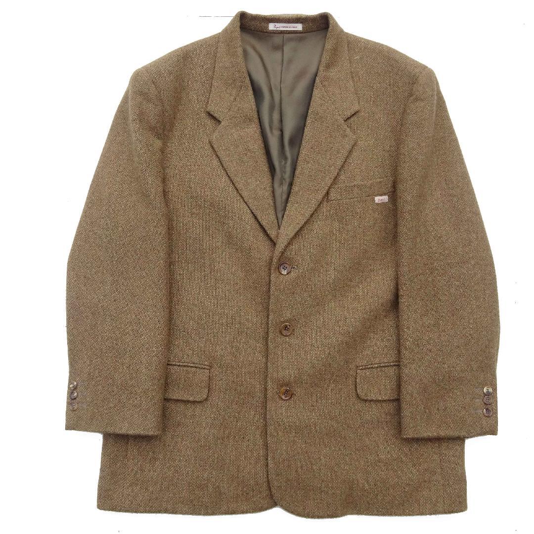 英国生地製Papas パパス カシミア100％ジャケット ブレザー紳士服46冬用