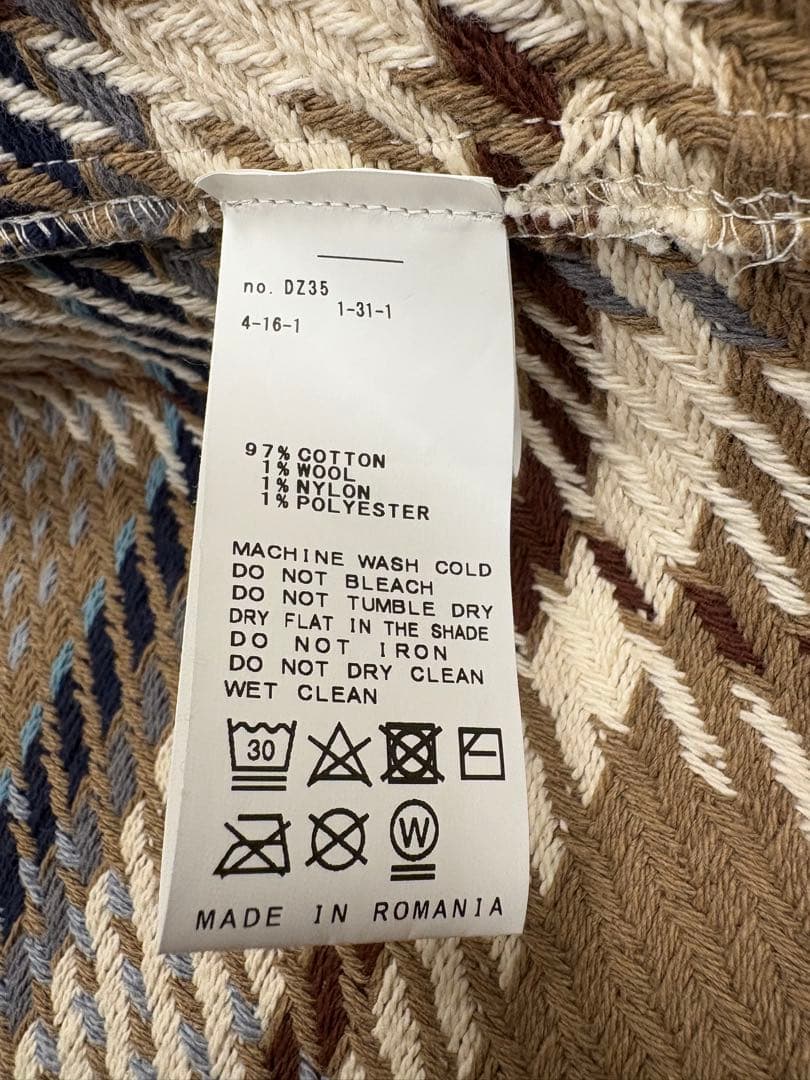 wax london ワックスロンドン EcruBeige オーバーシャツ M