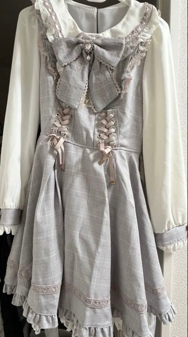 リズリサ 衿ハートプリーツフリルワンピース