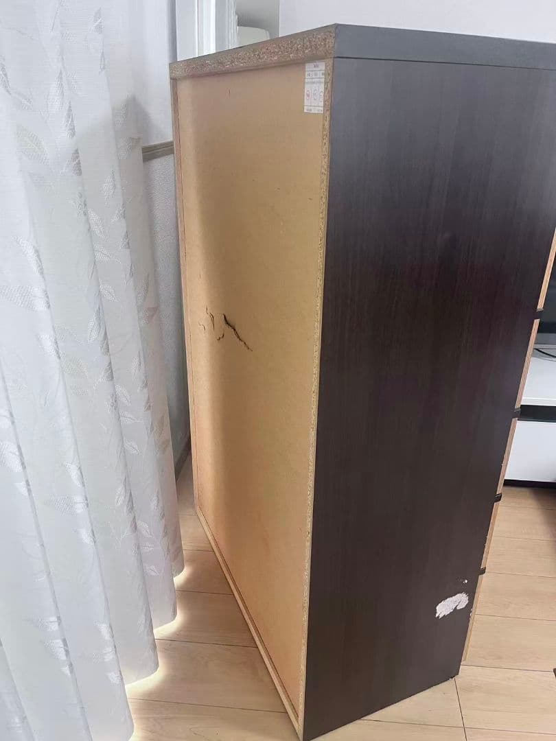 ハイチェスト 　ニトリタンス6段 引き出し　ミドルブラウン/ダークブラウン