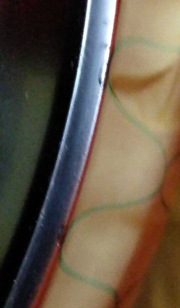 平安堂造　漆匠呉藤友乗作　朱塗黒あみ絵　食籠