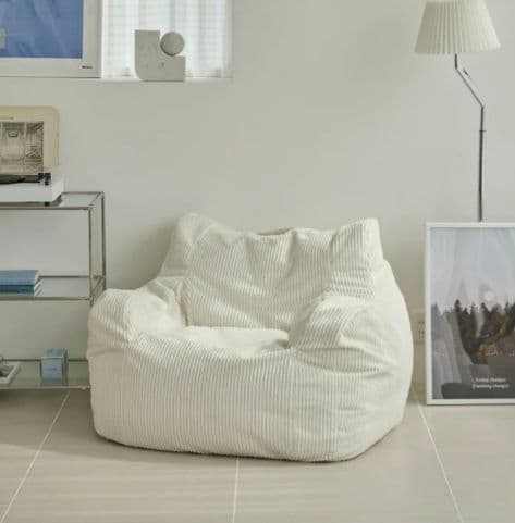 LOOSY 1人掛けビーズソファ　アイボリー