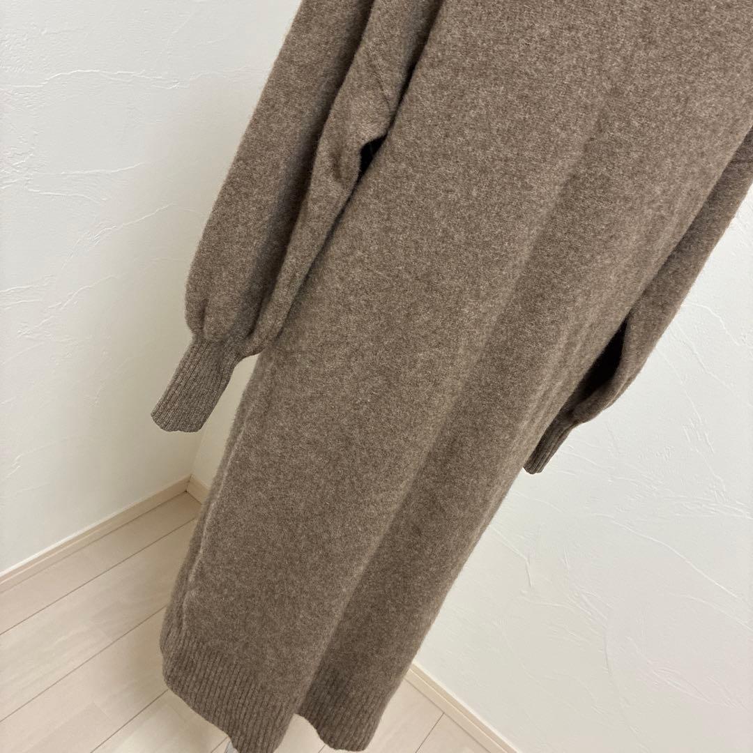 Curensology　ヤク　タートルネックニットワンピース　ブラウン系