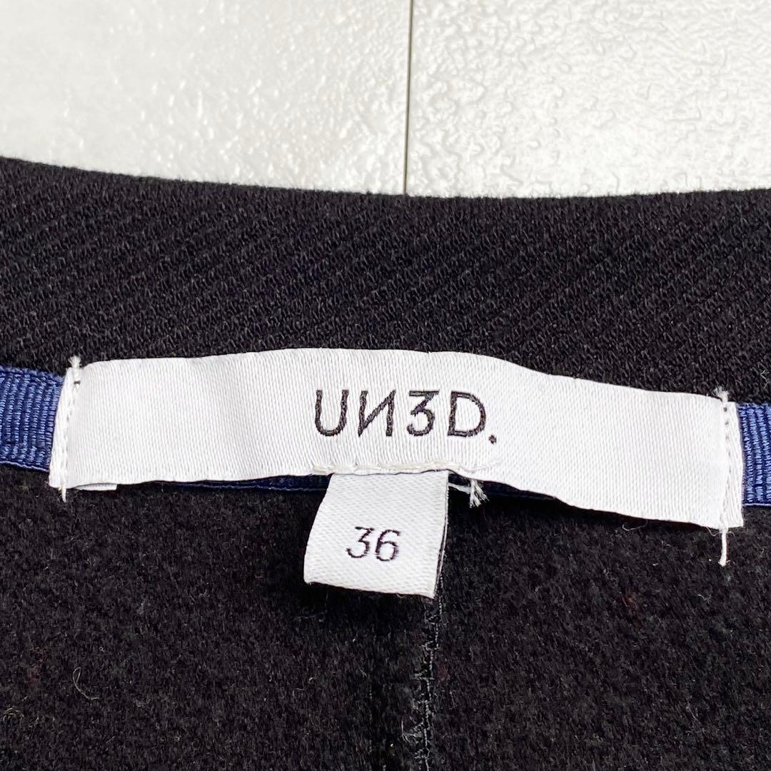 A18439 UN3D 20SS スウェットレイヤードワンピース 黒 36