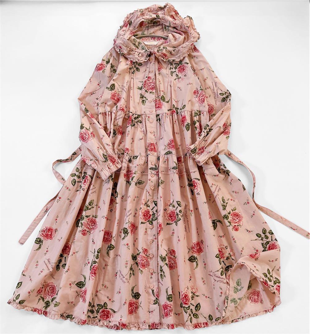 極美品＊ピンクハウス ジュビリーセレブレーションミディ丈ワンピース 22SS