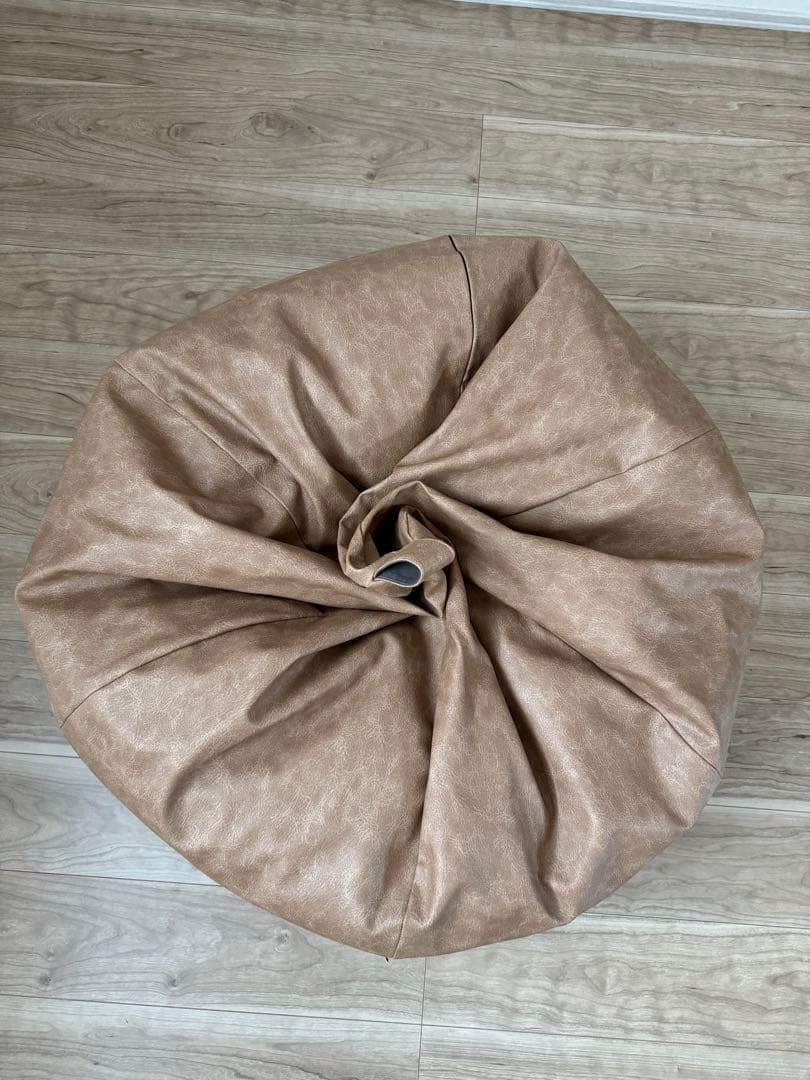 ビーズクッション オニオン170Lアンティークレザーカバーセットブラウンベージュ