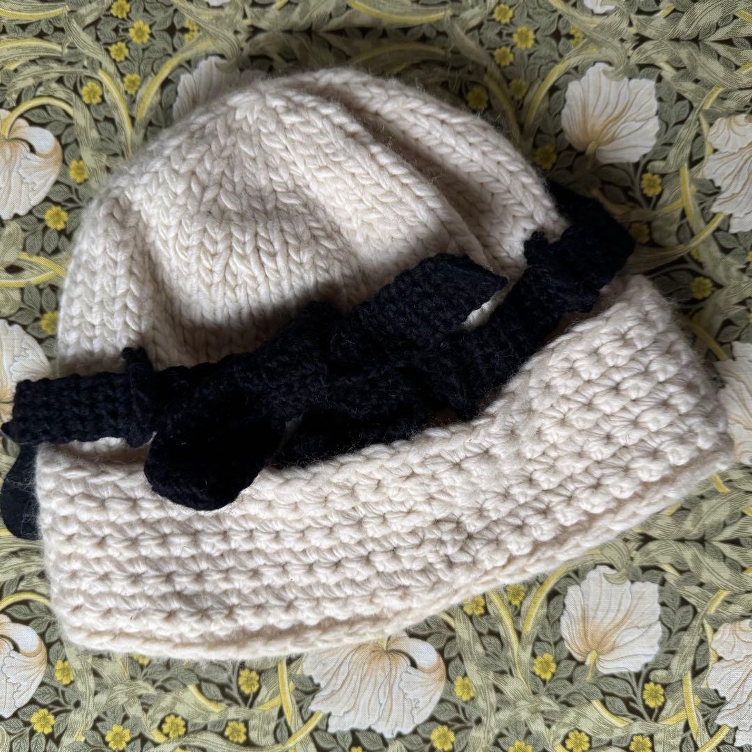 貴重希少ヴィヴィアンウェストウッド ニット帽 マスク付 レザーラベル バイカラー