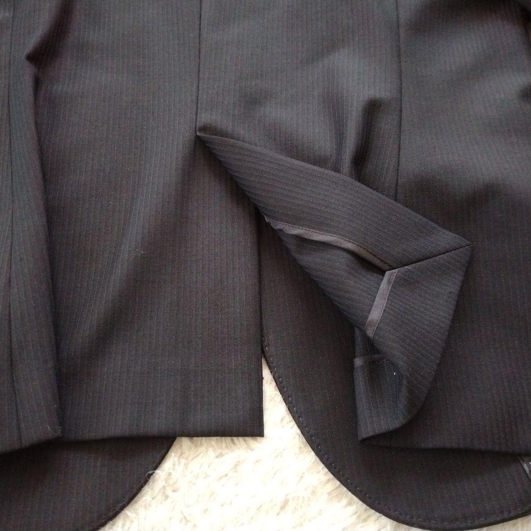 【23区】美品 ストライプ セットアップ スーツ ネイビー 大きいサイズ 46