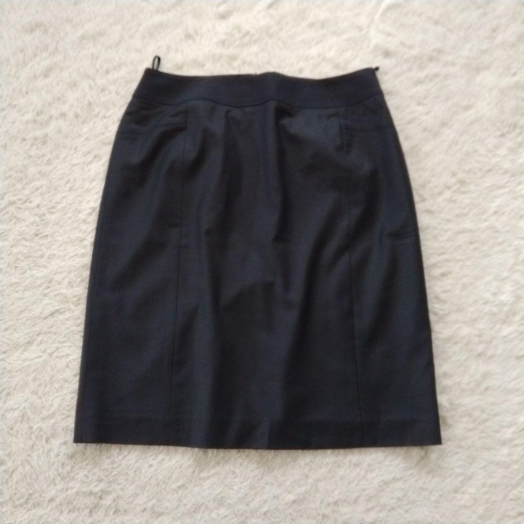 【23区】美品 ストライプ セットアップ スーツ ネイビー 大きいサイズ 46