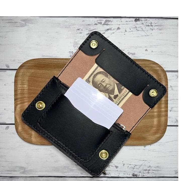 その商品いいねd(￣ ￣) ④ミドルトラッカー茶芯ホック真鍮/小判カン真鍮