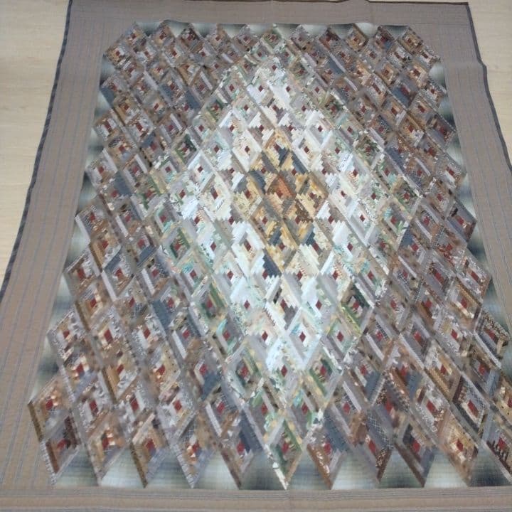 ダイヤモンドパターン パッチワークキルト