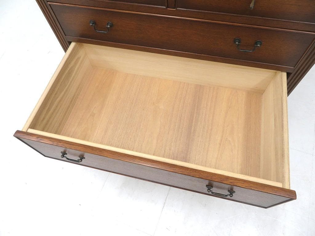 展示品　上坂木材　オーク材　ブルックス　4段　チェスト　整理箪笥　キャビネット