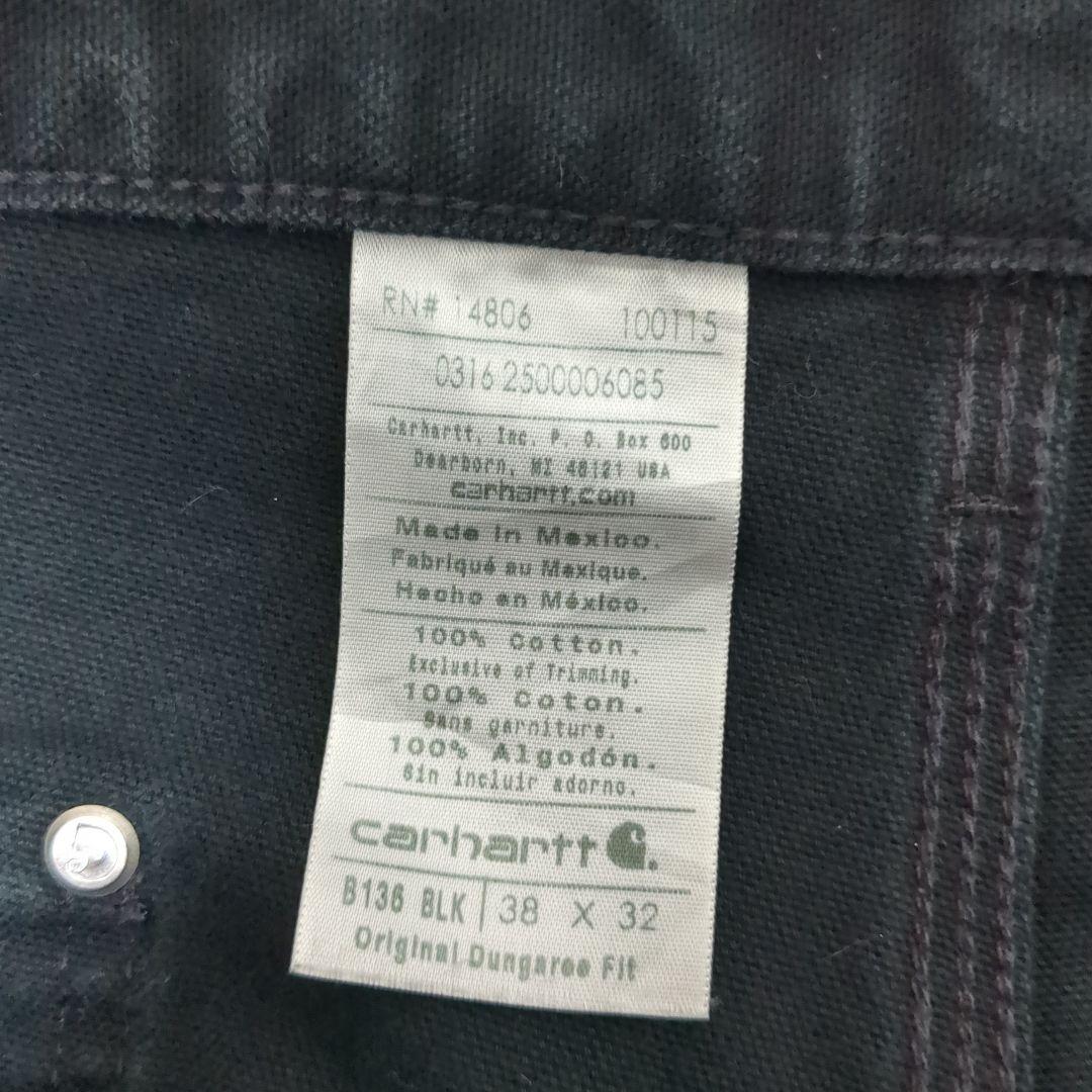 Carhartt ダブルニー 黒 ダック ペインターパンツ 38-32