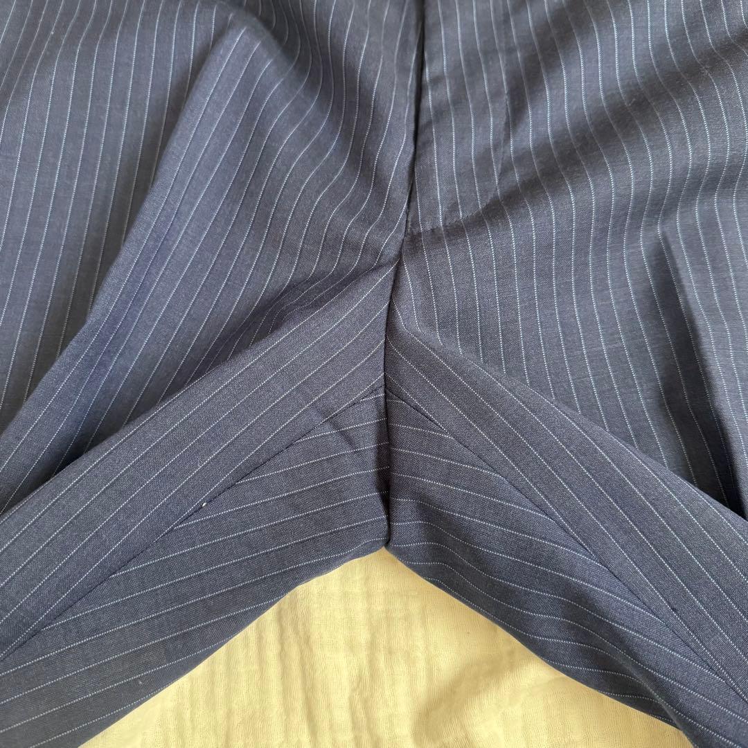 美品☆SIMPLICITEロロピアーナ/ネイビー ストライプ ビジネススーツXL