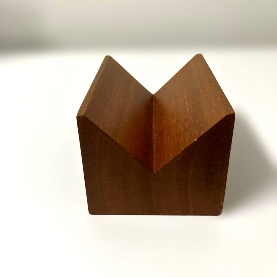 エルメスカードスタンド　プレイヤードシリーズ　ウッド　レザーブラウン