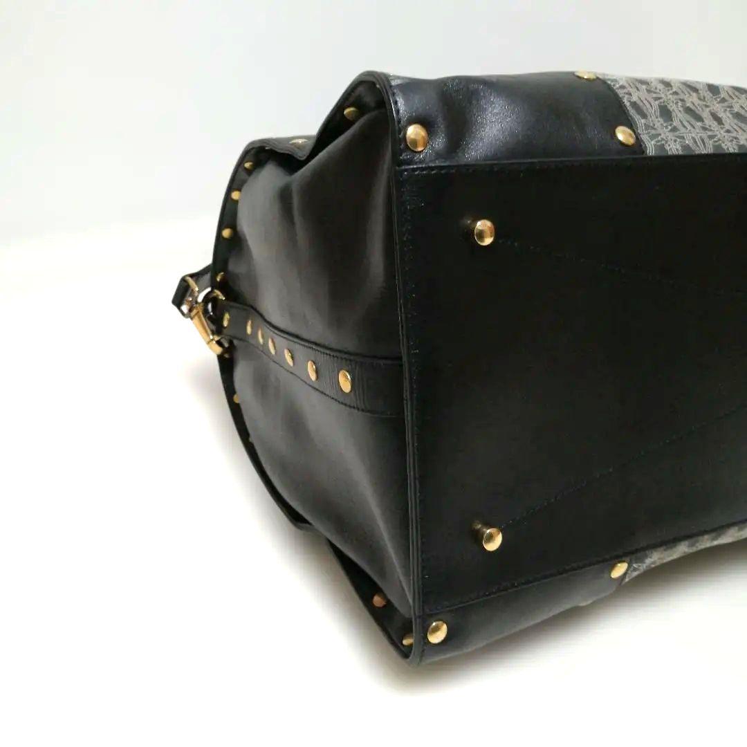 TRUSSARDI トラサルディ レザー×総柄 ボストンバッグ 美品✨