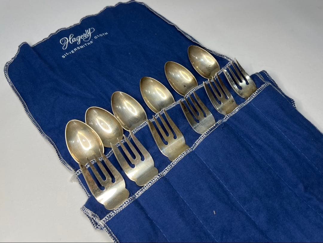 銀製】STIEFF製 SILVER ティースプーン&サラダフォーク 全12本