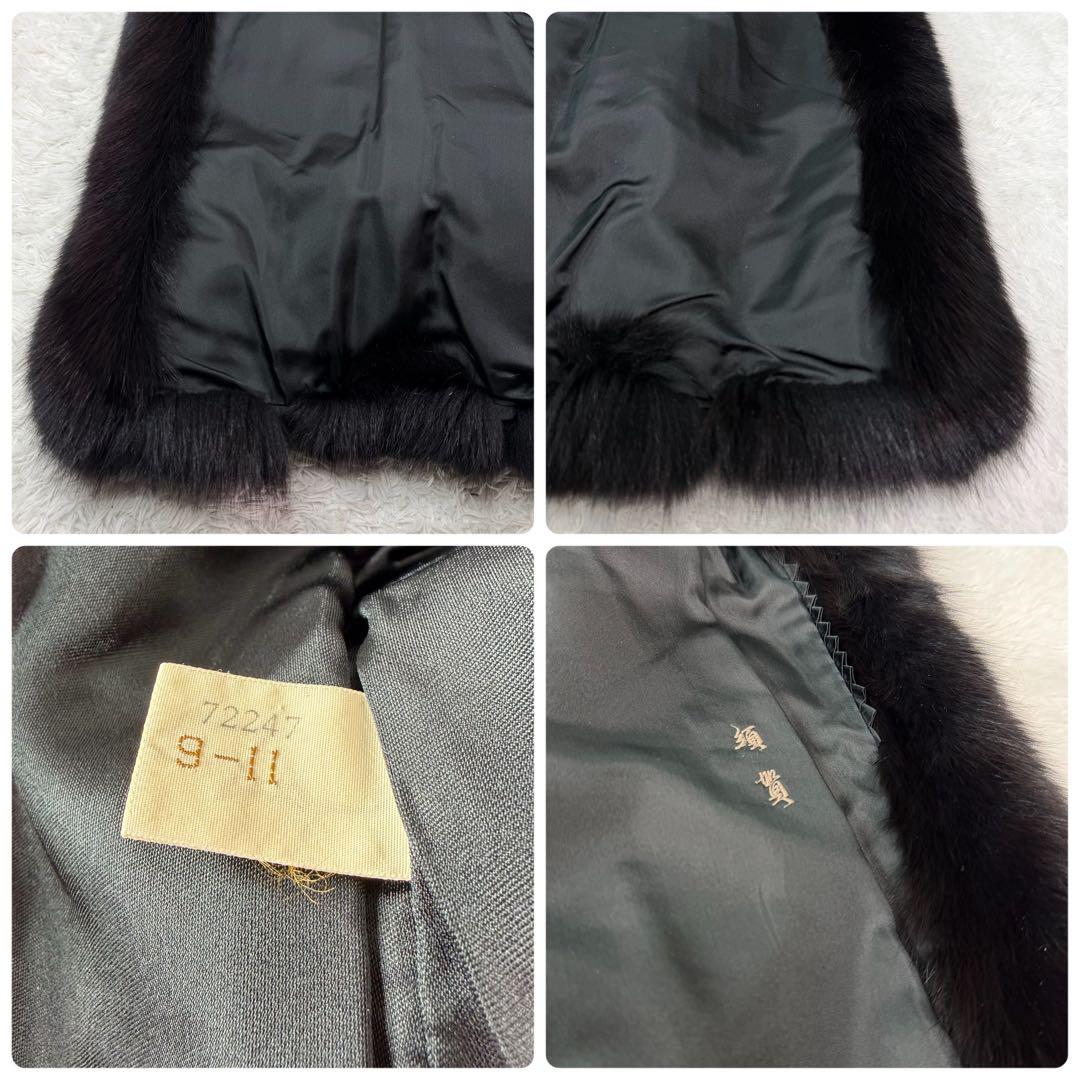 美品 ボリューム◎ 毛並み◎ ブルーフォックス 本毛皮 なめし柔らか