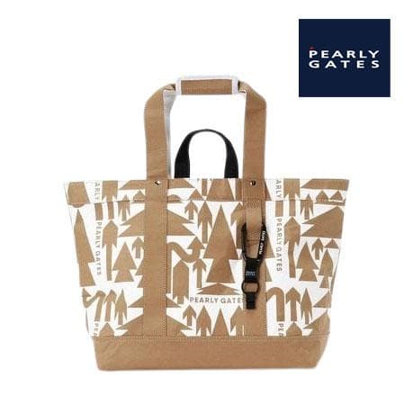 ○★新品未使用　PEARLY GATES　ツリー柄　ペーパーバッグ　ベージュ