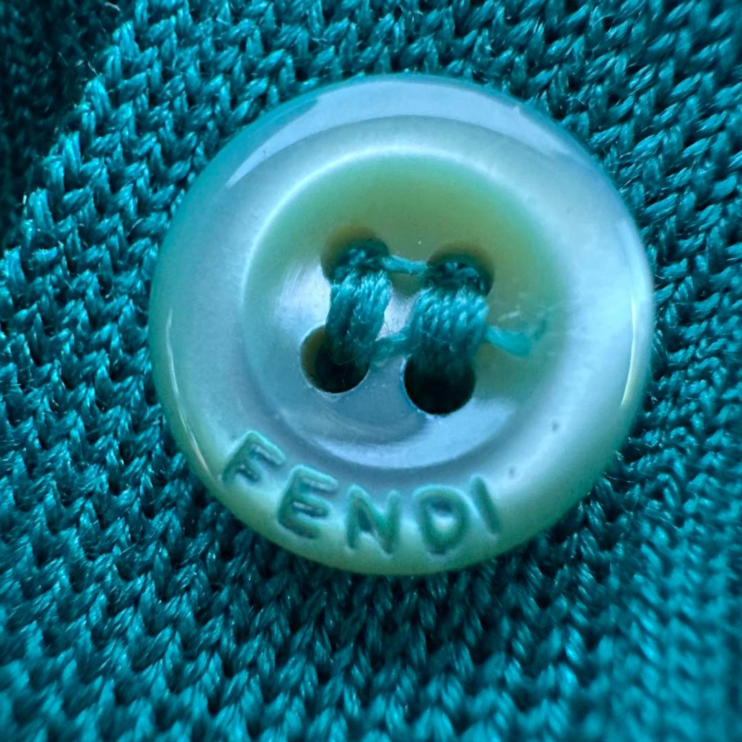 tanakas08228 様用美品 希少 FENDI グリーン カーディガン 花