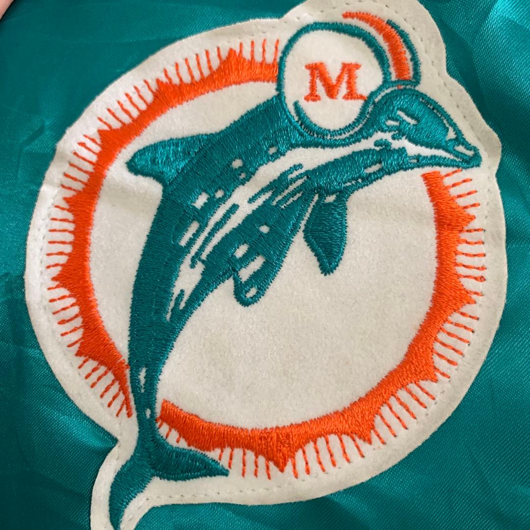 NFL マイアミドルフィンズ　ナイロン　スタジャン USA製