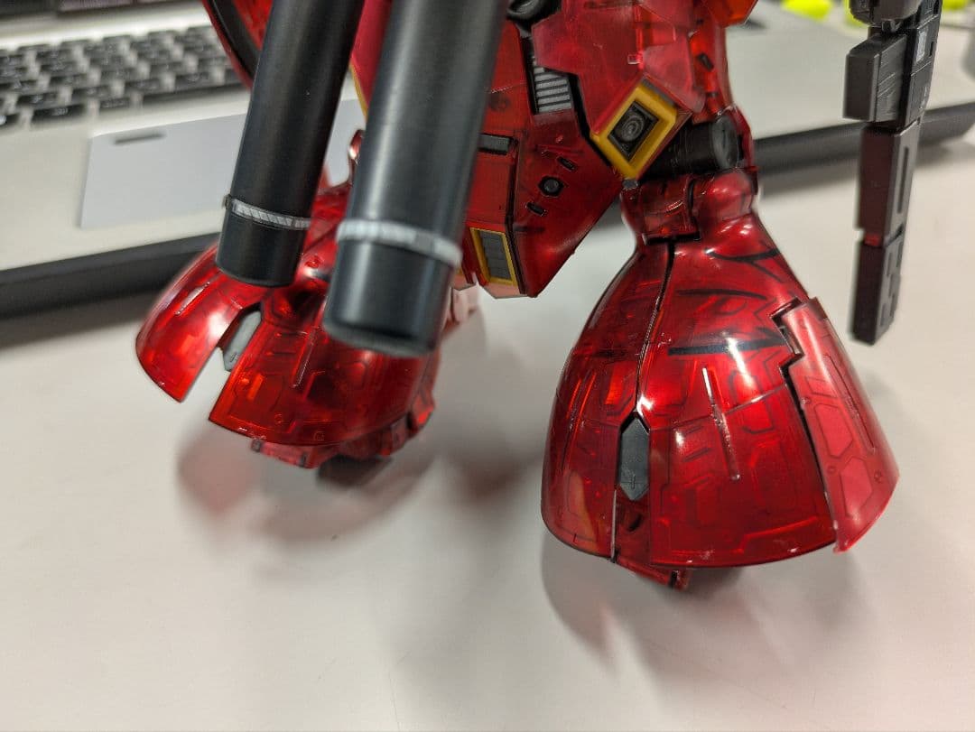 RG サザビー　塗装品　メカニカルコアメッキ風