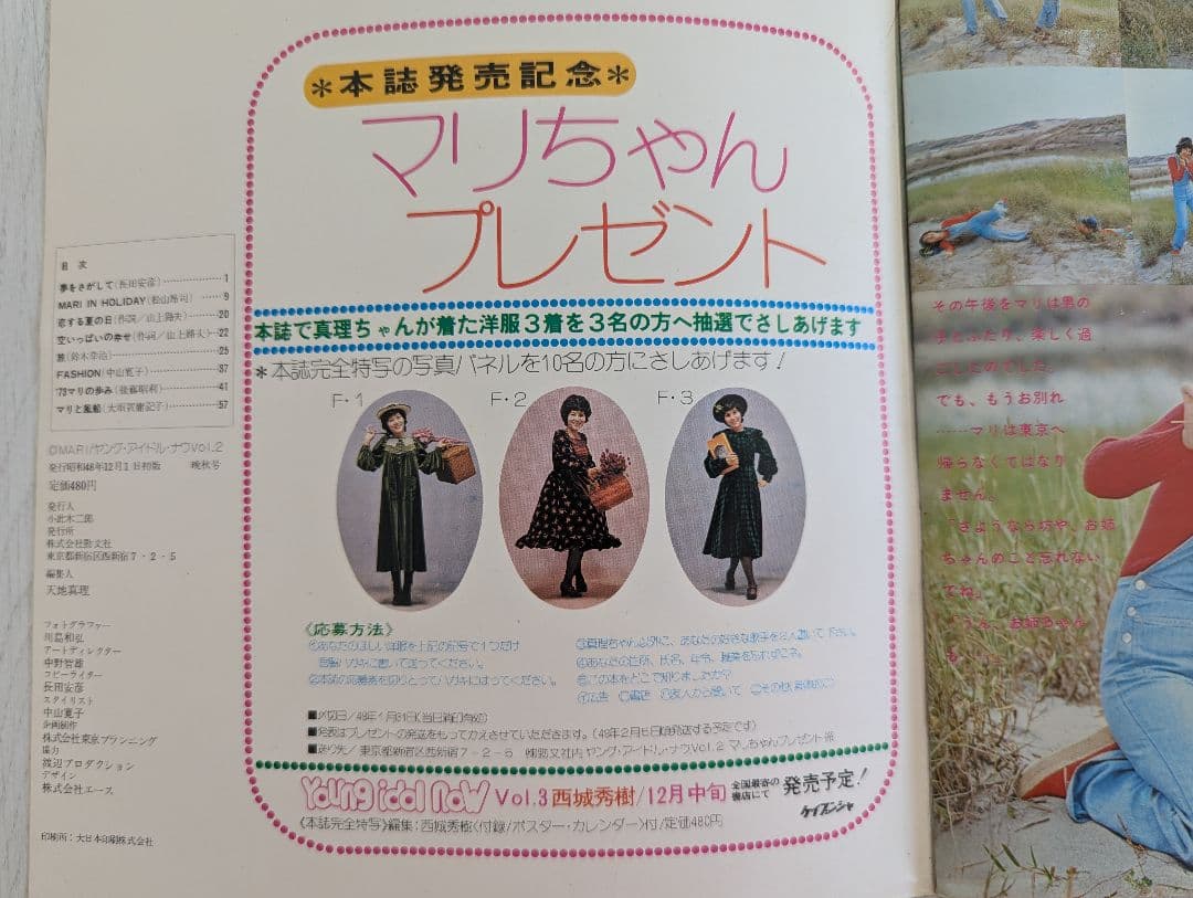 【天地真理】1973『 ヤングアイドルナウ VOL.2 晩秋号』中古品※特典付