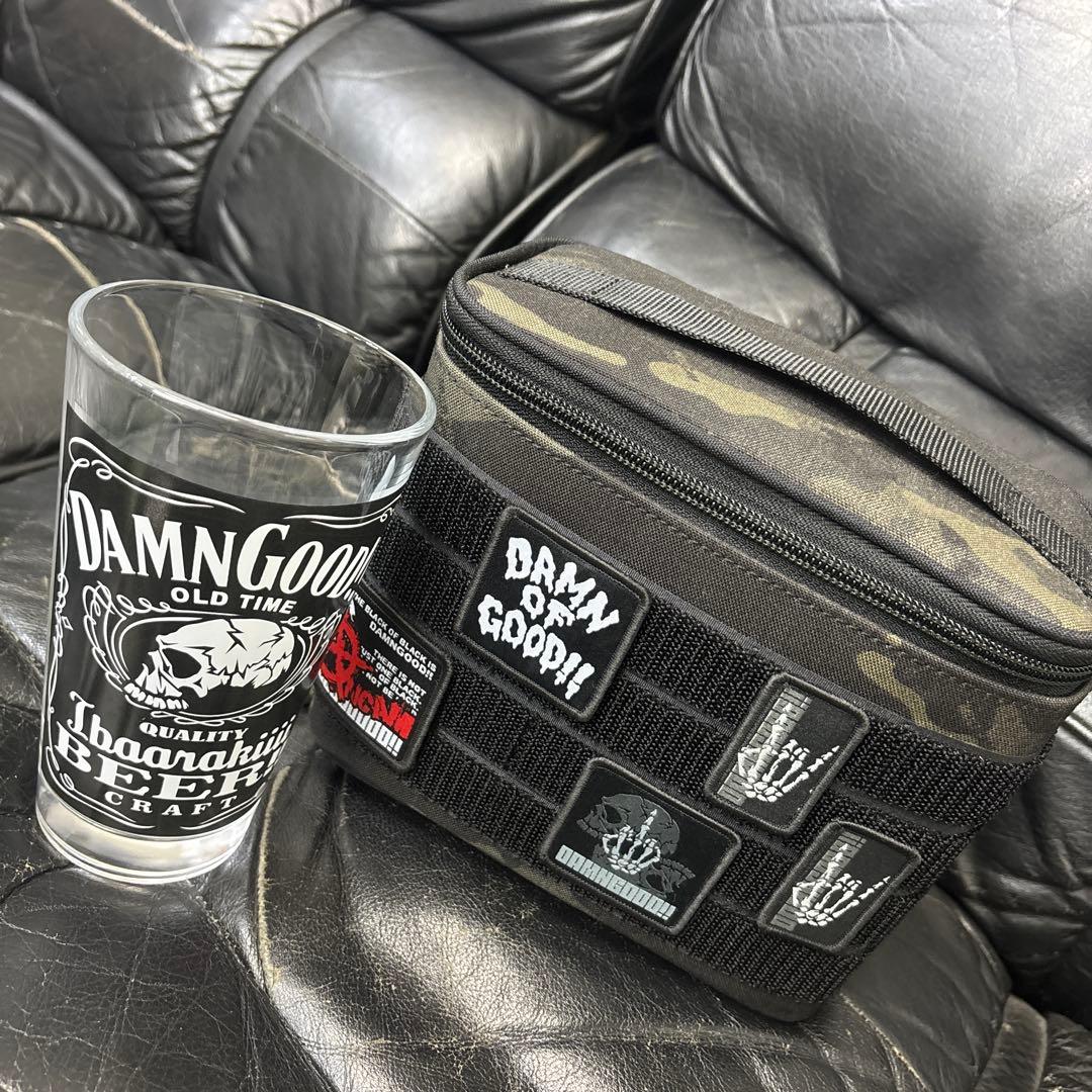 DAMN GOOD‼︎ グラス、グラスケース、カスタムワッペン(5枚)セット　美品