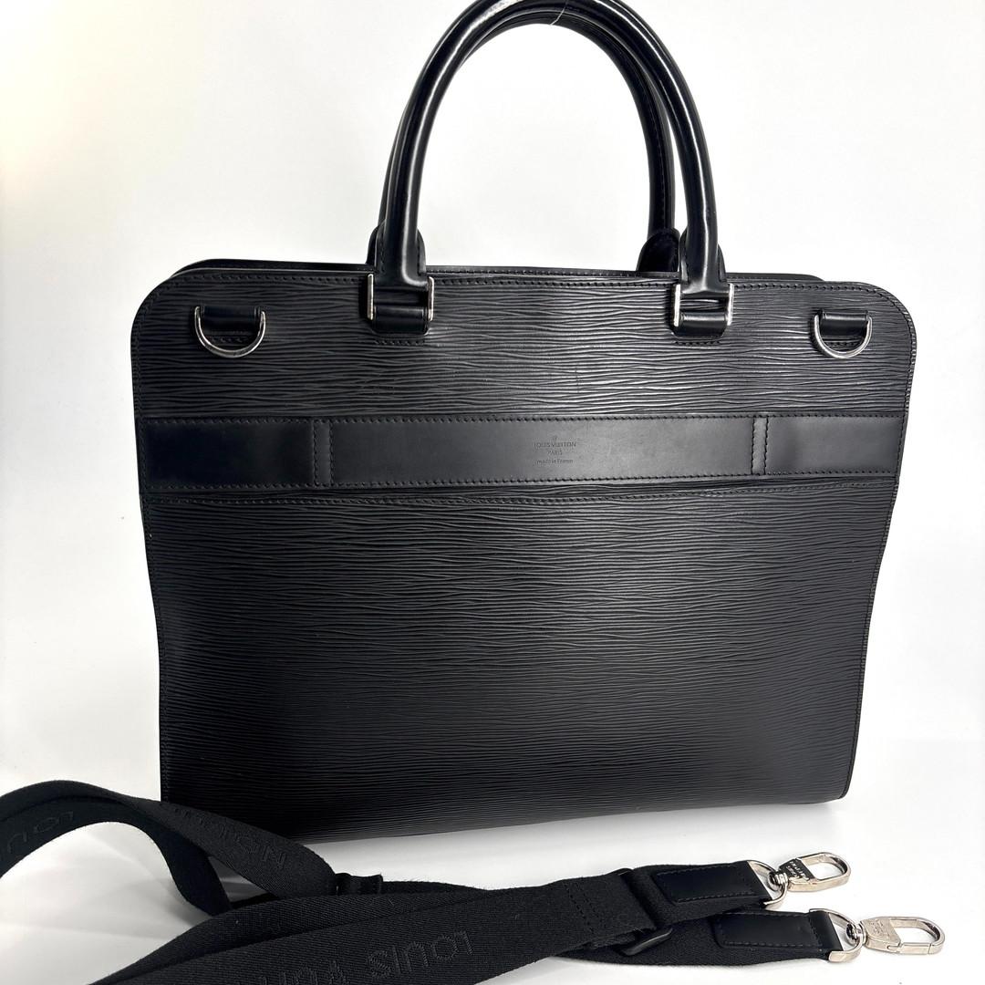 新品同様 ルイヴィトン エピ バサーノMM ブラック ビジネスバッグ メンズ