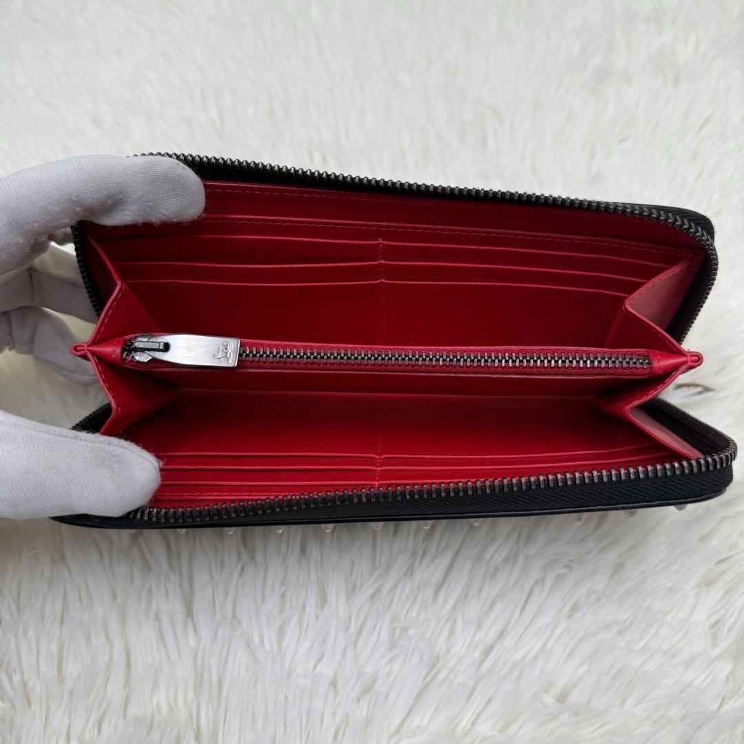 ✨美品✨ ルブタン 長財布 パネトーネ ラウンドジップ　ブラック　レザー