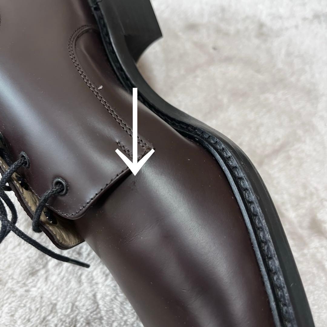 極美品　グッチ　レザー　スクエアトゥ　レースアップ　シューズ　革靴　ブラウン