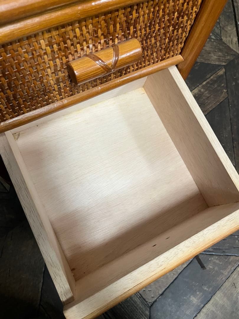 ラタン 籐 チェスト 箪笥 小物入れ 昭和レトロ 引き出し インテリア